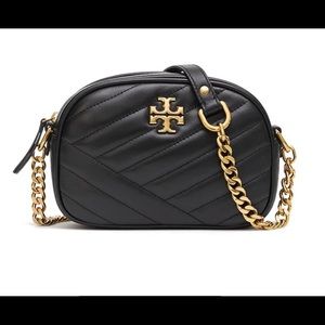 Tory Burch Kira Chevron Small Camera Bag in Black